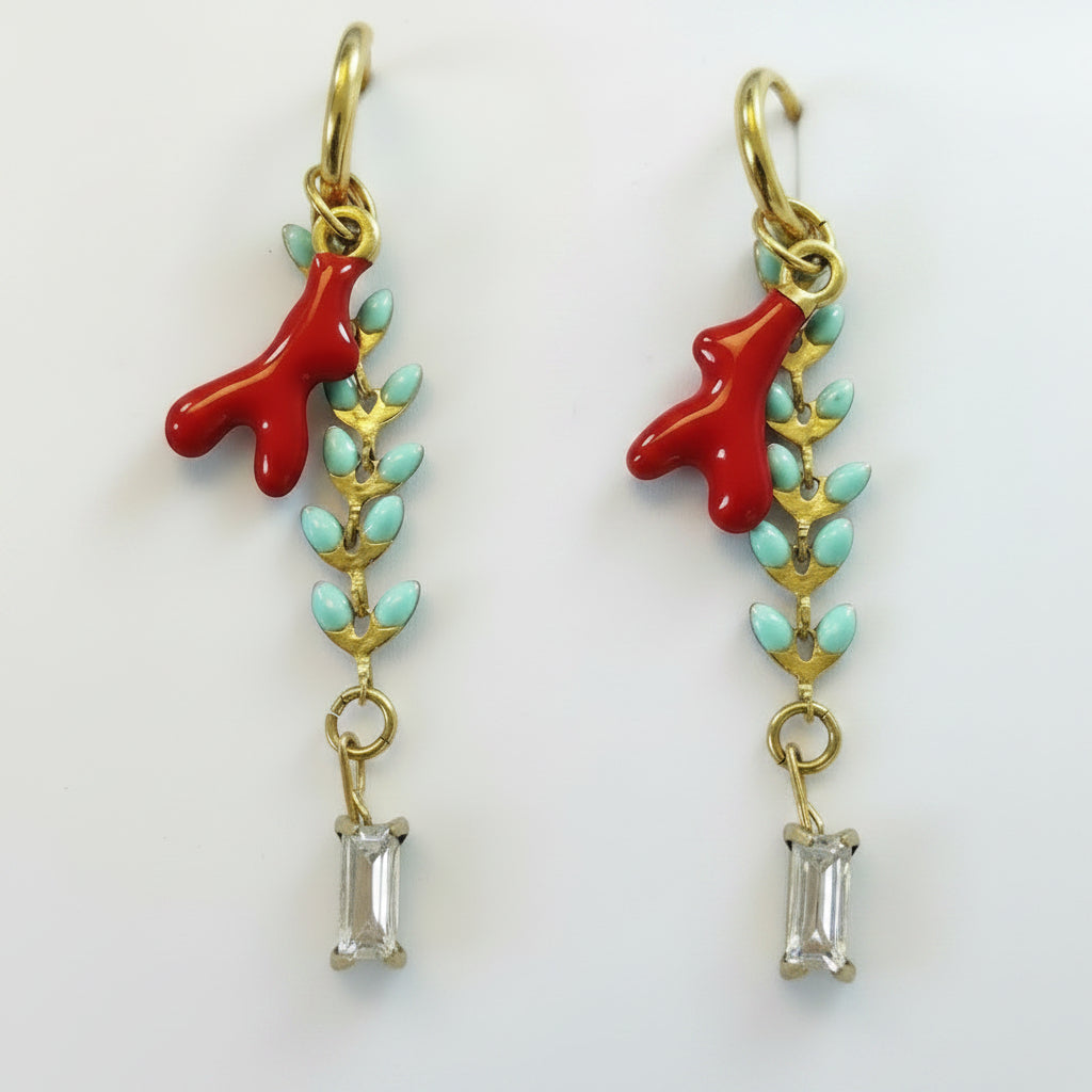 CORAL MINT earrings