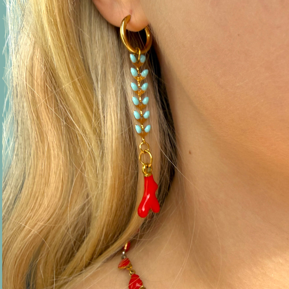 CORAL MINT earrings