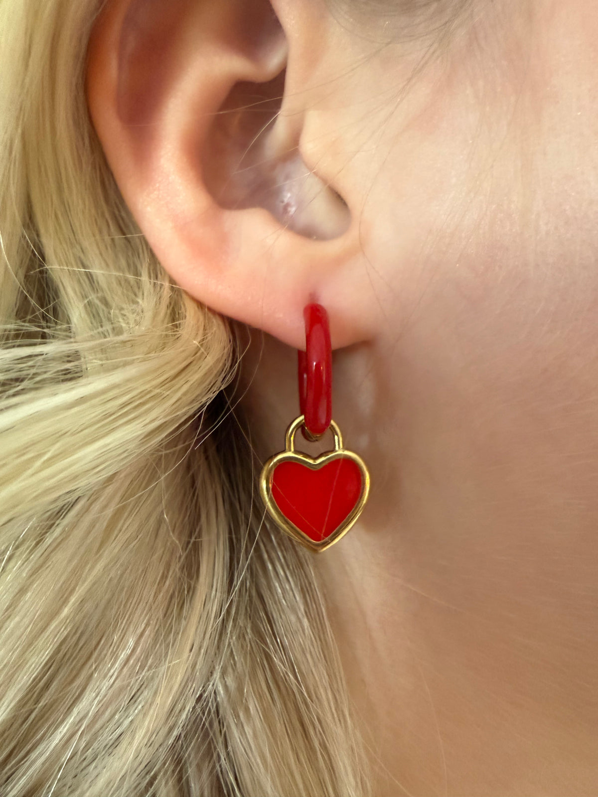 HEART lock earrings