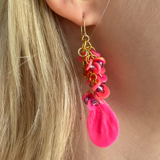 NEON LEAF earrings