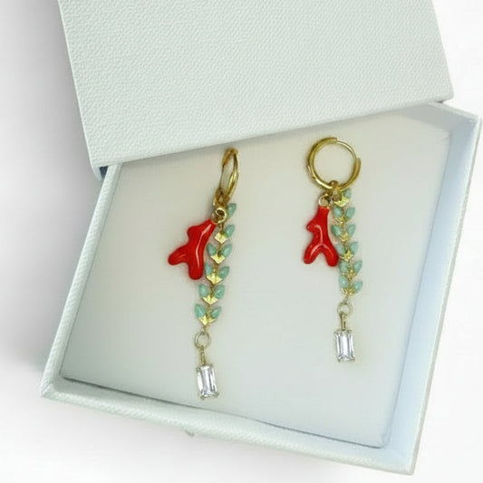 CORAL MINT earrings